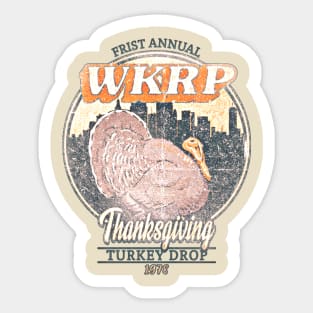 WKRP Turkey Drop Sticker